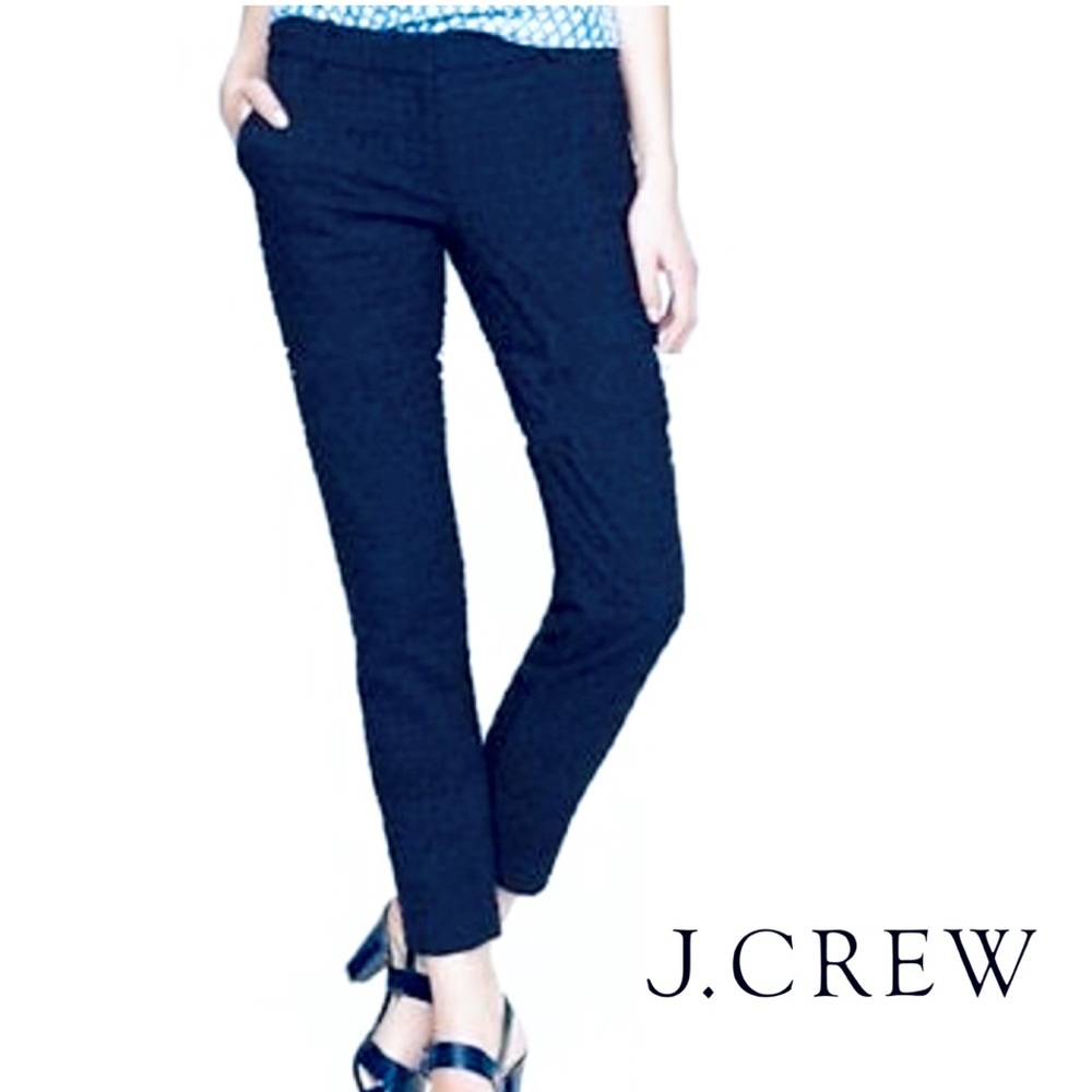 NWT | J. Crew Navy Eyelet Cafe Capri Pants